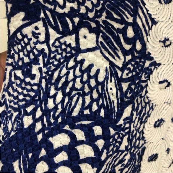 Lilly Pulitzer Navy & White Lace-Panel Sheath Dress Kentucky Derby Ready - Picture 5 of 13